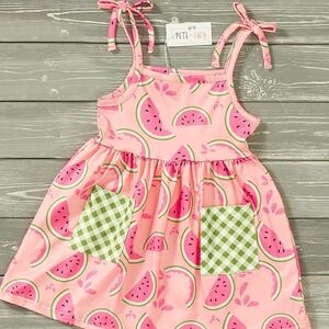 Pink Ruffled Tie Front Sundress